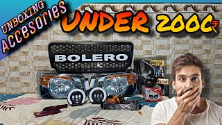 Bolero Camper Accessories Unboxing & Review | Fog Lamp, Indicator, Horn, Hadelight | At Rides