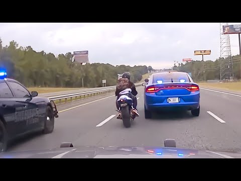 Craziest Motorcycle Police Chases Caught on Dashcam