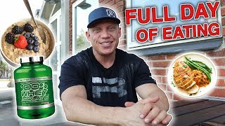 FULL DAY OF EATING! SÅDAN SPISER JEG HVER DAG FOR AT BLIVE SCENE KLAR! 🏆🍏🥗🍗