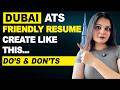 Dubai Resume Format That Actually Gets Interview Calls 🇦🇪 (ATS Friendly Forma)