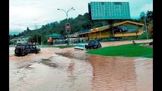 Download lagu Flood threat remains as residents wake up to gloomy weather in Penampang mp3