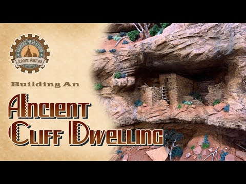 Construindo uma antiga moradia em um penhasco