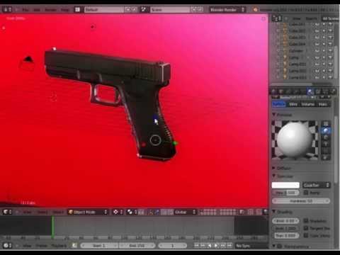 glock 17 fully unwrap in blender 2.6