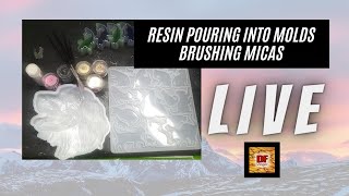 Resin Pouring Into Molds | Brushing Micas & Some Other Fun Molds Plus A Giveaway | Resin Art