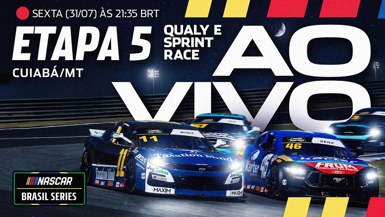 AO VIVO QUALY & SPRINT RACE/ ETAPA 5 - CUIABÁ - NASCAR BRASIL SERIES 2026