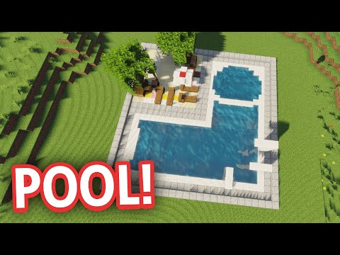 Minecraft: Swimming POOL Build #Shorts