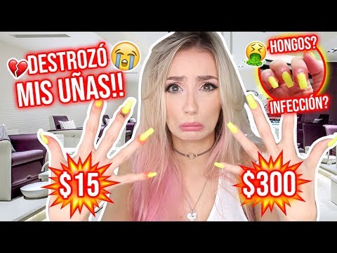 ME HICE LAS UÑAS MÁS BARATAS vs CARAS!!!😱 QUE HORROR!!😖 | Katie Angel