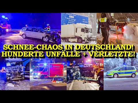 +++ SCHNEE-CHAOS IN DEUTSCHLAND +++ HUNDERTE UNFÄLLE & VIELE VERLETZTE | FEUERWEHREN IM DAUEREINSATZ
