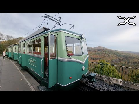 Drachenfelsbahn Führerstandsmitfahrt Zahnradbahn Cab Ride oldest rack railway in service in Germany