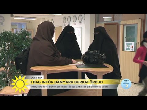 I dag inför Danmark burkaförbud - demonstrationer väntas - Nyhetsmorgon (TV4)
