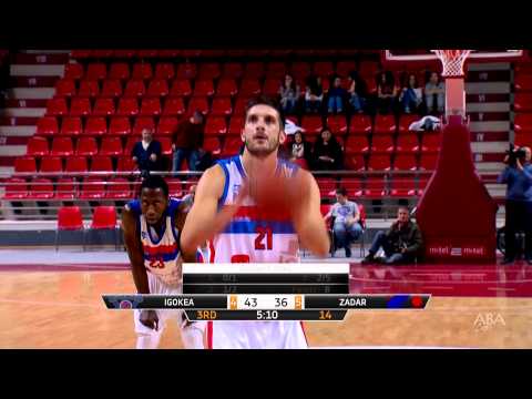 ABA Liga 2014/15, Round 14 match: Igokea - Zadar (23.12.2014)
