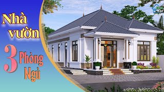 Nhà vườn 1 tầng mái nhật 3 phòng ngủ. ATZ số 325