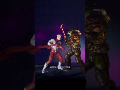 doom slayer meets omniman 😨#shorts #mk1 #doomslayer