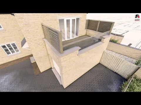 Cotswolds - Sedum roof side extension, replacement garage including roof terrace and internals