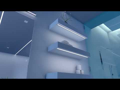 LED Profile "inSileda" -  architectural, groove, medium recessed led profile.