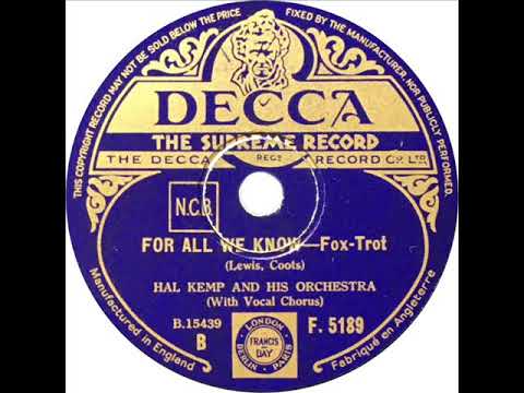 Hal Kemp - For All We Know (Bob Allen)