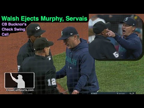 E80-1 - Tom Murphy & Scott Servais Ejected by Brian Walsh Over CB Bucknor's Check Swing Call