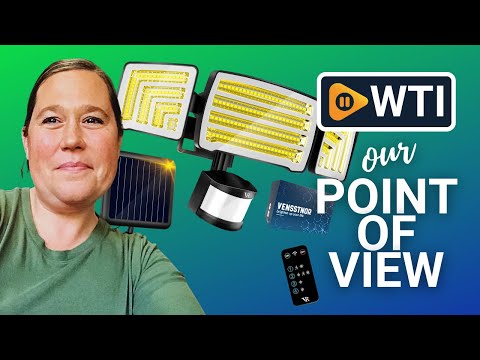 VENSSTNOR Solar Motion Sensor Flood Lights Outdoor - 4000LM 4 Lighting Modes - WTI product video review