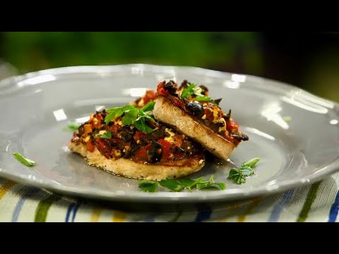 Свински пържоли със сирене и маслини | Бон Апети