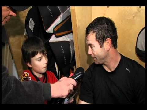 Craig Conroy - Flames Junior Reporter with Connor