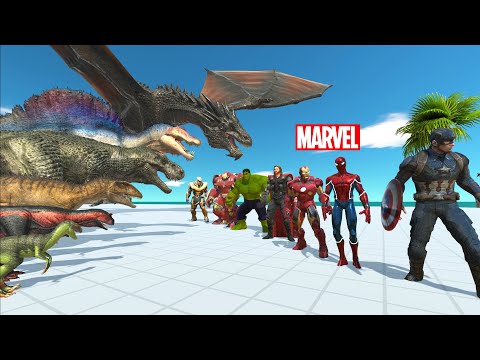 🔺Marvel Hero Of Evolution Dinosaurs Battle - Animal Revolt Battle Simulator