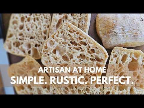 Rustikales Sauerteig-Ciabatta – große Krume, kleine Menge