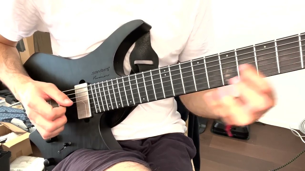 Guitarist playing the legato intro lick to John Petrucci's Glasgow Kiss