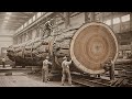 Before Electricity How Oak Logs Were Turned Into Planks Traditional Diel Sawing Old Sawmill