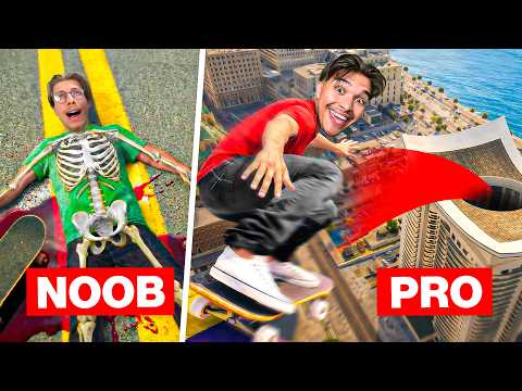NOOB vs PRO sur les MEGARAMP de SKATE ! (ft. Stundzow)
