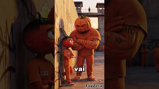 Tomatinho indo para a cela pois ele foi preso