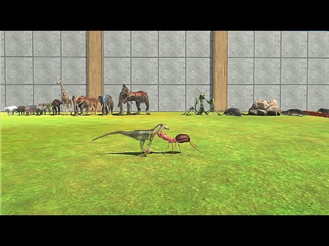 CARNIVORE DINOSAURS+MODERN MAMMALS VS GIANT INVERTEBRATES+REPTILES - Animal Revolt Battle Simulator