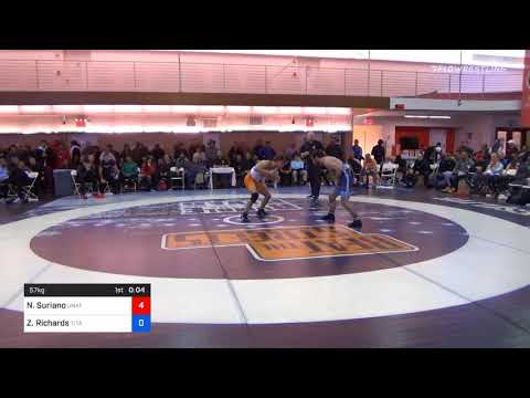 57 Kg Consolation Nick Suriano Unattached Vs Zane Richards Titan Mercury Wrestling Club ILLINIRTC