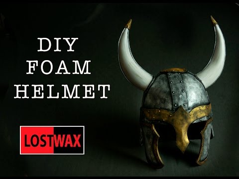 How To Make a Viking Helmet! DIY foam Helmet With Pattern. Halloween costume tutorial.
