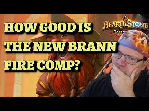 How Good Is the NEW BRANN FIRE COMP? Acolyte of N'Zoth and Sunken City (Hearthstone Mercenaries)