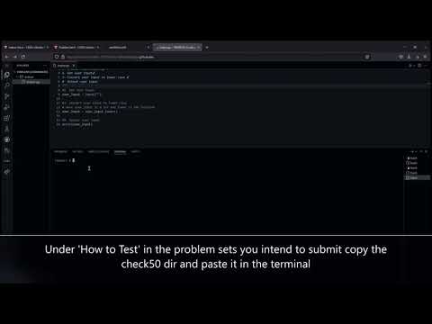 Harvard CS50 Python | How to submit problem Sets