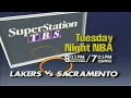 1989 TBS Tuesday Night NBA Promo Los Angeles Lakers Vs Sacramento Kings