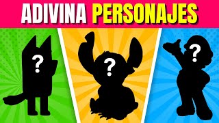 ¿Podrás ADIVINAR al PERSONAJE por su SOMBRA? 🤯🔥 Adivina la silueta | 45 personajes 