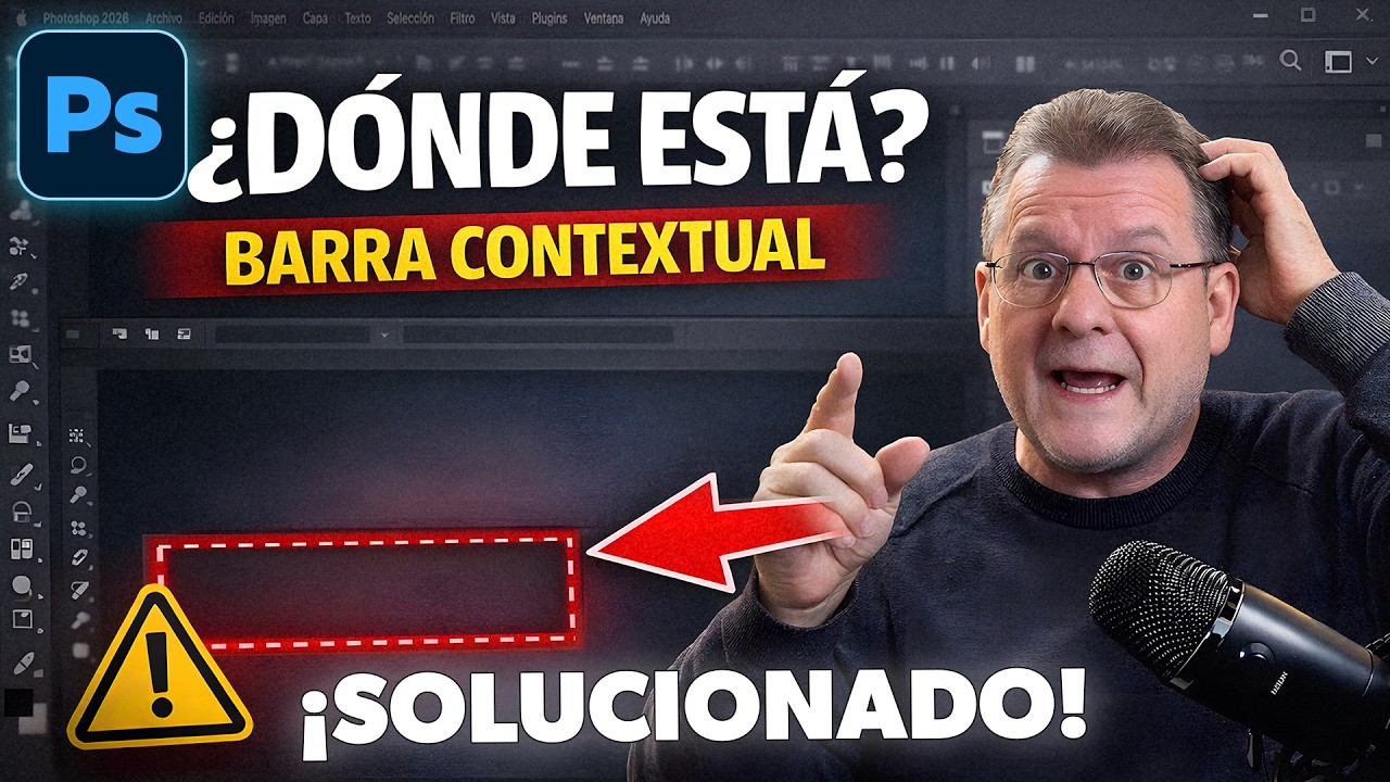😱 ¿Ha DESAPARECIDO la BARRA CONTEXTUAL de Photoshop? SOLUCIÓN DEFINITIVA 🔥