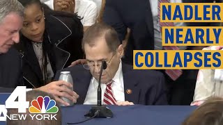 House Judiciary Chairman Jerry Nadler Nearly Collapses at NYC Appearance | NBC New York