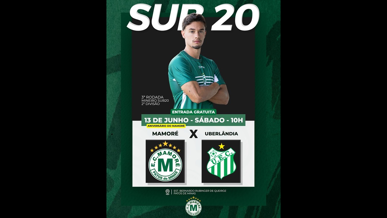 Mamoré x Uberlândia - 2ª Rodada do Camp. Mineiro SUB 20