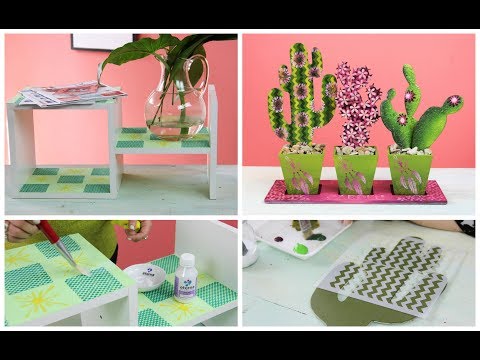 ManosalaObraTv Programa 77 - Pintar Melamina - Chalk Paint - Maceta de Cactus -Tarjetas Troqueladas