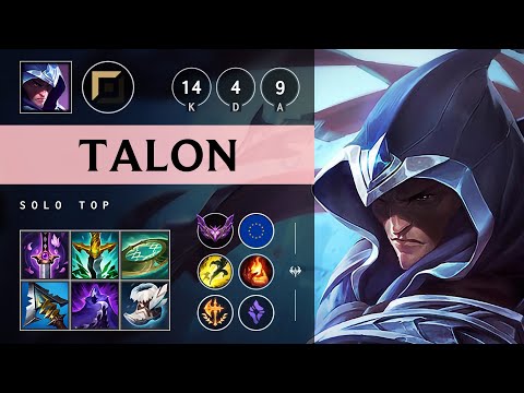 Talon Top vs Renekton: Triple Kill, Legendary - EUW Master Patch 14.23