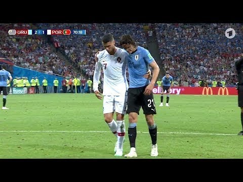 ronaldo and cavani beautiful sportsmanship moment | Football Respect Moments Ft. Ronaldo, Messi