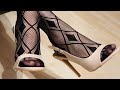 New Nylon Catsuit With My Sexy Peeptoe Sandals Show My Sexy Feet In Black Nylon Fishnet Catsuit
