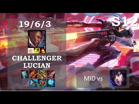LUCIAN  NA CHALLENGER VS AHRI PATCH 12.5 HIGH ELO LOL REPLAYS