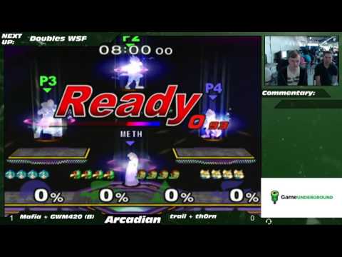 NE Melee Arcadian 2 Doubles WSF - Mafia/GWM420 (Blue) vs. th0rn/Trail (Green)