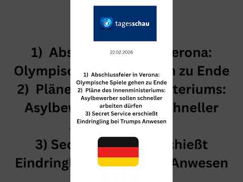 Niemiecki dziennik telewizyjny @tagesschau 22 lutego