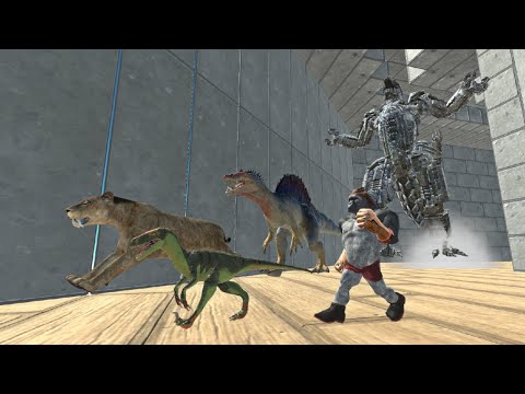 NEW WHITE TUNNEL OF DEATH RUN FAST FROM MECHA GODZILLA  - Animal Revolt Battle Simulator