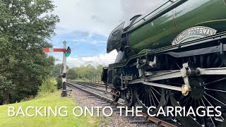 The World’s most famous steam locomotive visits the Bluebell Railway.