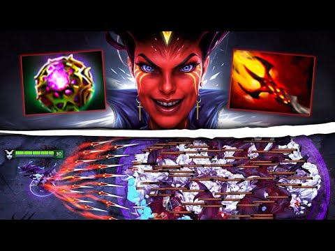 Broken Mid Queen of Pain 1500XPM Dagon + Octarine Core 31Kills One Shot Magical Dota 2